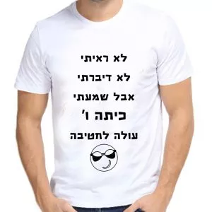 לא ראיתי לא דיברתי אבל שמעתי כיתה ו' עולה לחטיבה