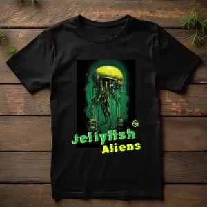 jellyfish aliens חולצה לבנה מעוצבת