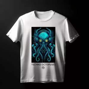 techno octupos חולצה לבנה
